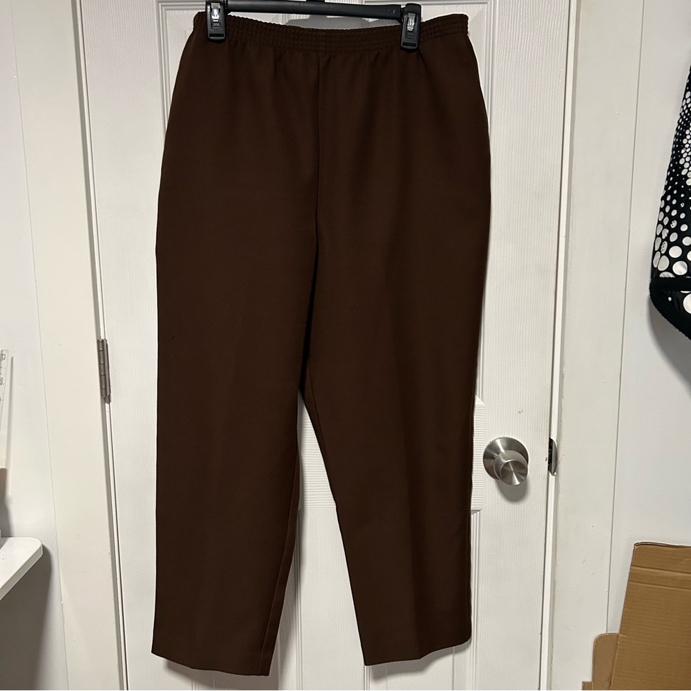 Alfred Dunner Men's Chocolate Brown Dress Pants Size 14